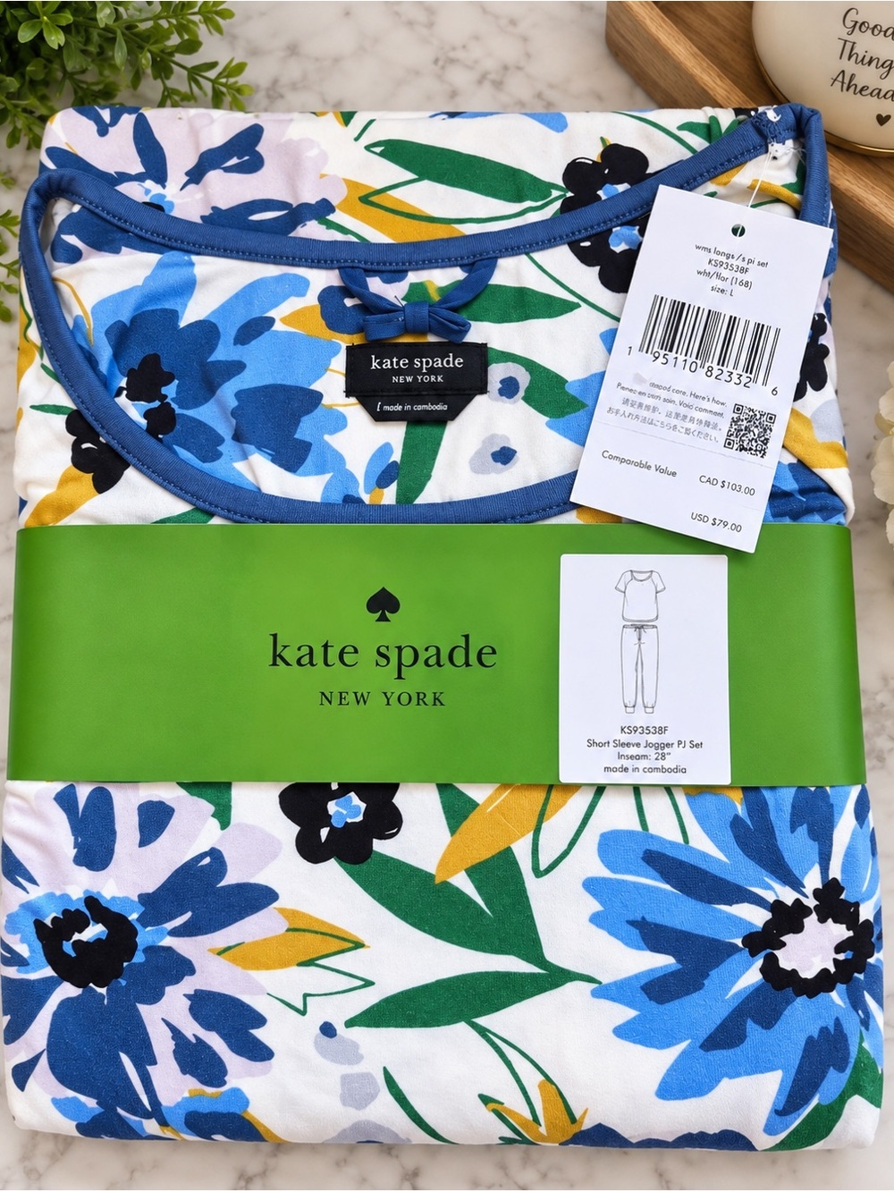 kate spade Floral pijamas 2 piece set MSRP $79